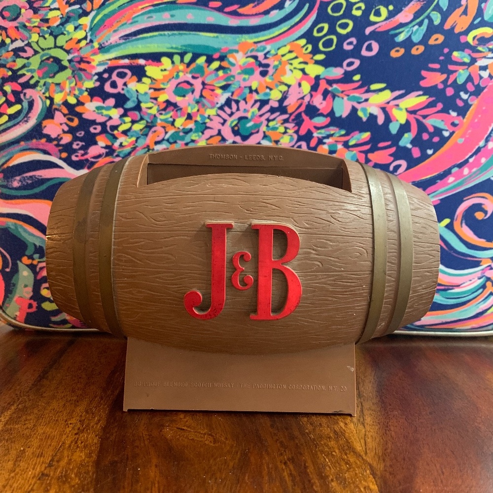 Vintage J&B swizzle stick holder